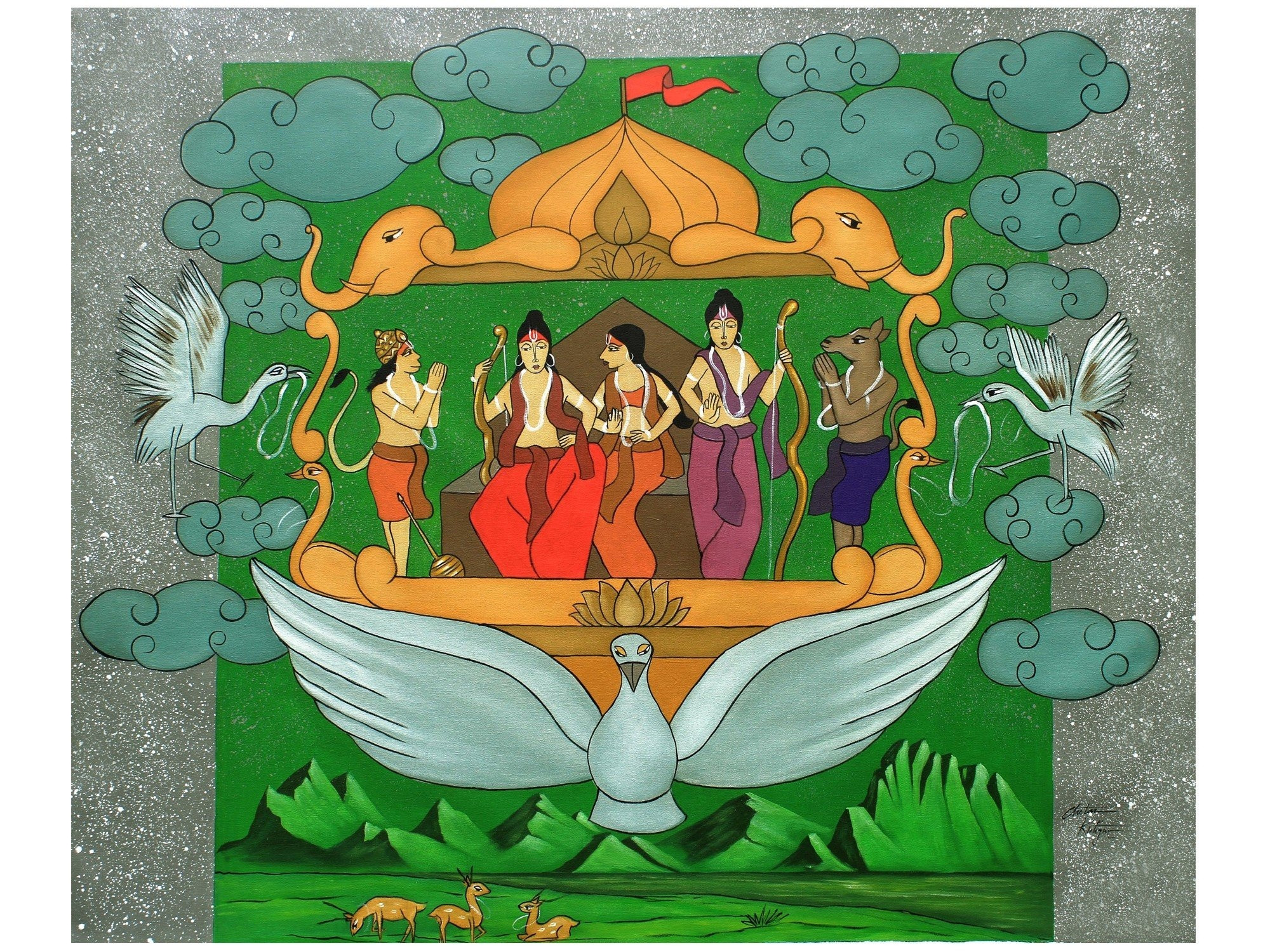 The Divine Return of Lord Rama to Ayodhya: The Story of Pushpaka Vimana