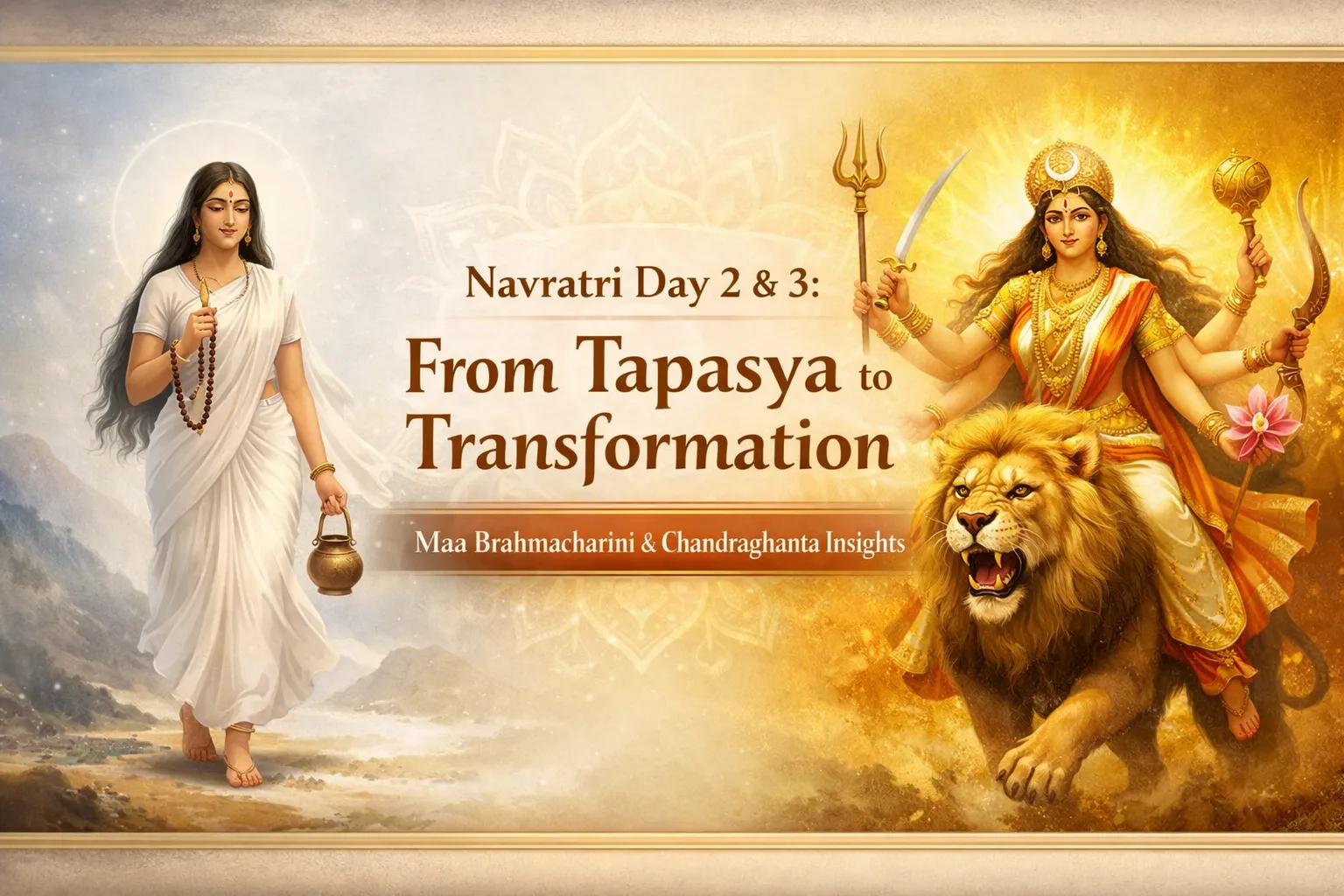 🌼 Navratri Sadhana: Tapasya, Stability & Transformation of Energy (From Maa Brahmacharini to Maa Chandraghanta)