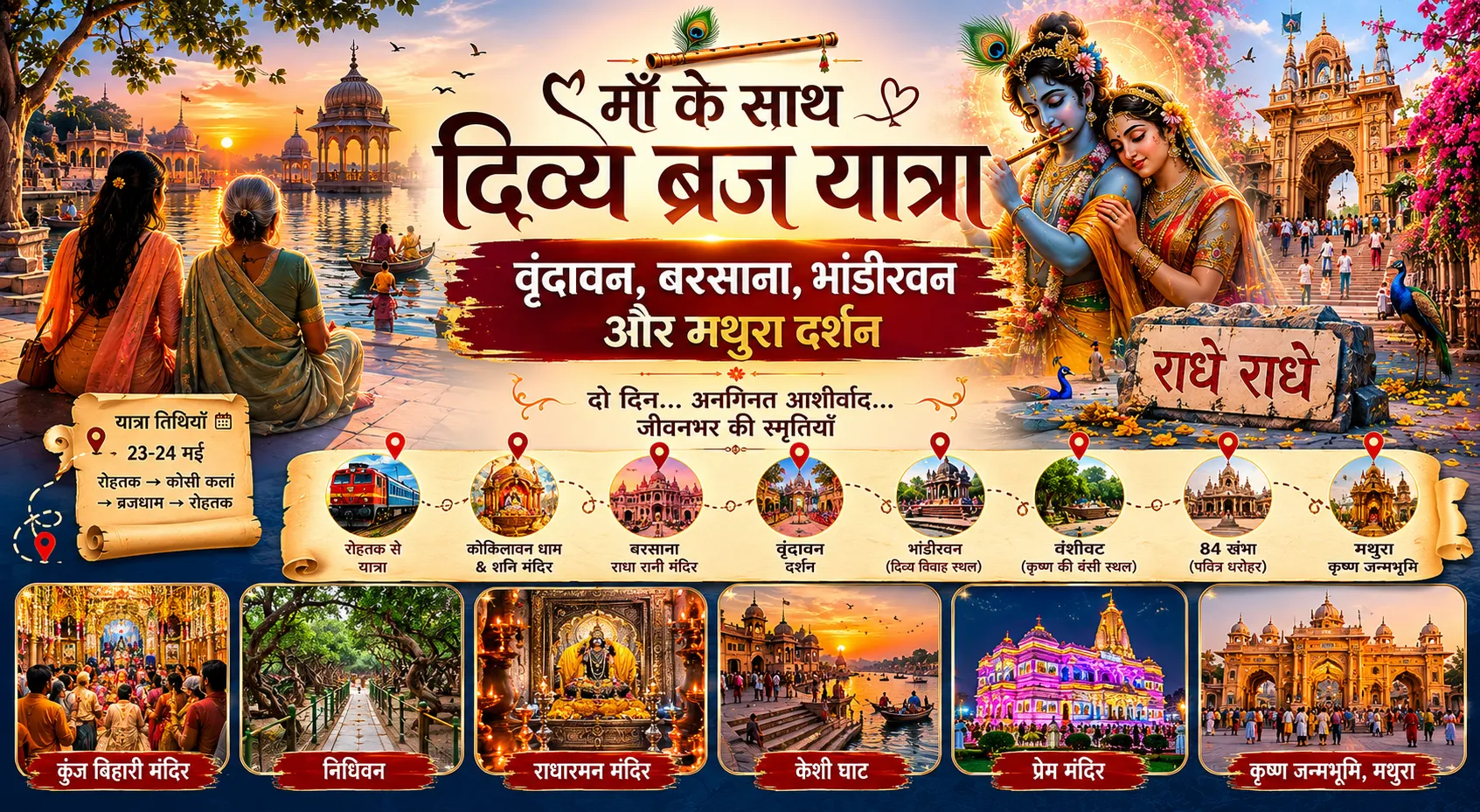 A Divine Braj Yatra with My Mother — Rohtak to Vrindavan, Barsana & Mathura