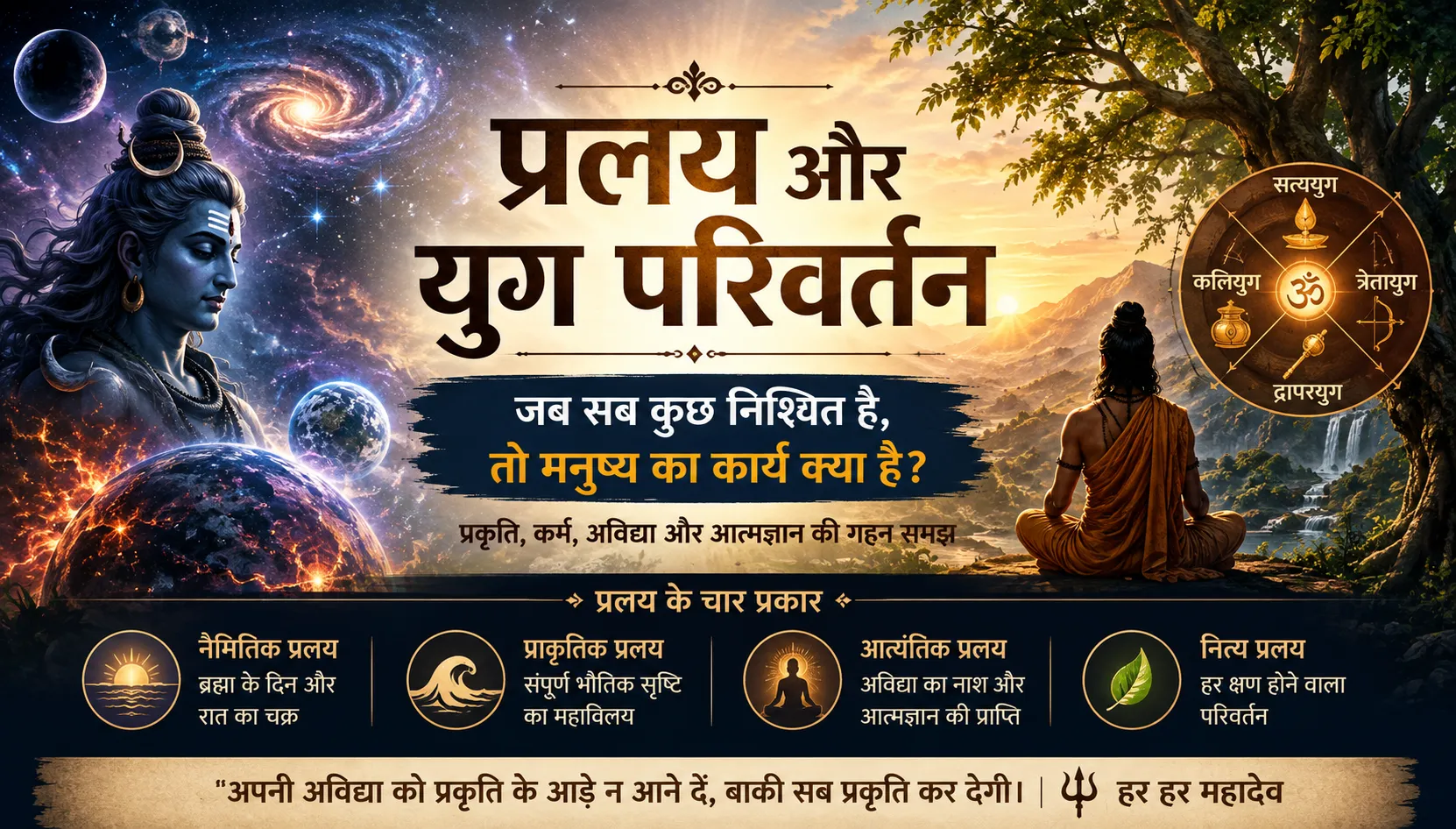 Pralaya and the Changing Yugas: If Everything Is Certain, What Is the Role of Human Beings?